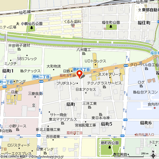 （株）仙台タイヤ付近の地図